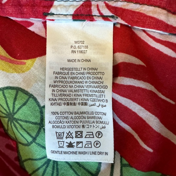 Boden Heather Parrot Print Blouse Size 2 Palm Leaf Paradise Jungle Long Sleeve - Picture 12 of 16